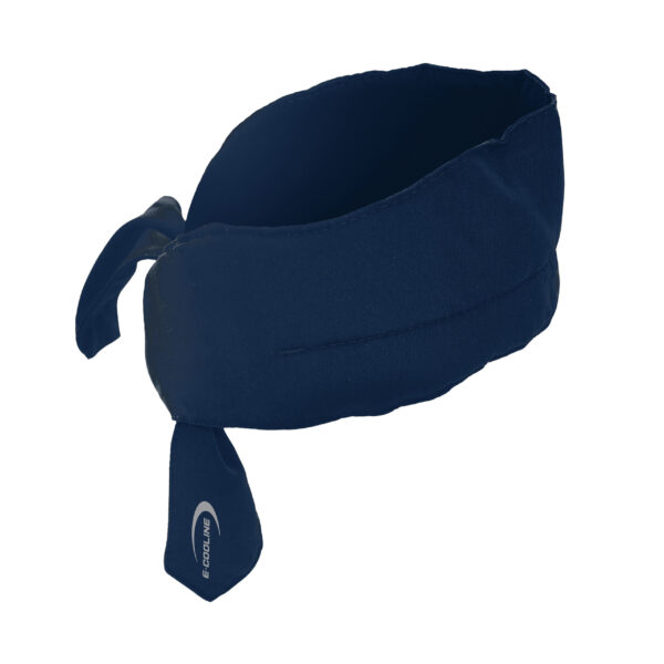 Sciarpa refrigerante con logo E.COOLINE, di colore blu