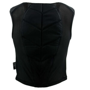 Retro del gilet sportivo refrigerante con cerniera E.COOLINE di colore nero
