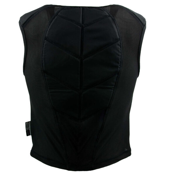 Retro del gilet sportivo refrigerante con cerniera E.COOLINE di colore nero