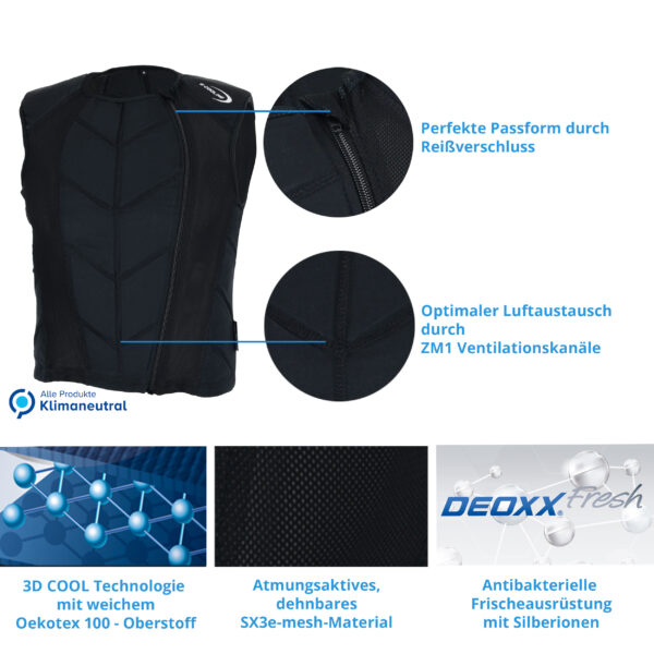 Caratteristiche del Gilet sportivo refrigerante E.COOLINE