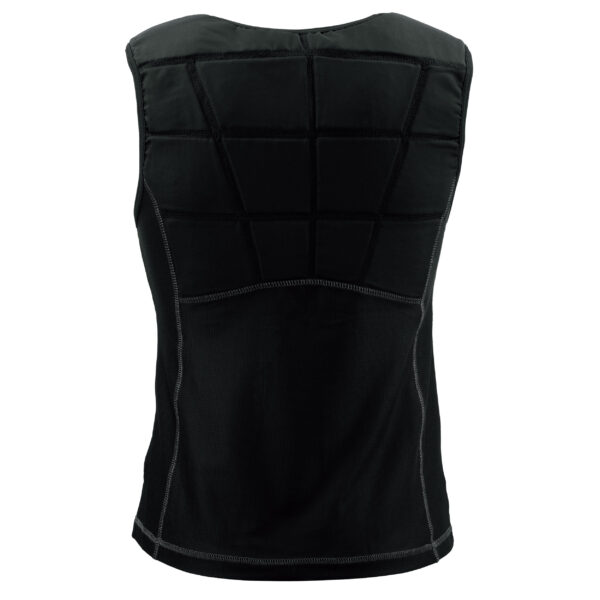 Retro della maglia smanicata refrigerante E.COOLINE in colore nero