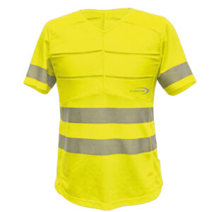 T-shirt refrigerante SX3 con catarifrangenti E.COOLINE, colore ad alta visibilità giallo
