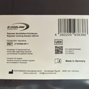 Kit di ricarica 1 – Coperta refrigerante, bottiglia d'acqua, carta assorbente