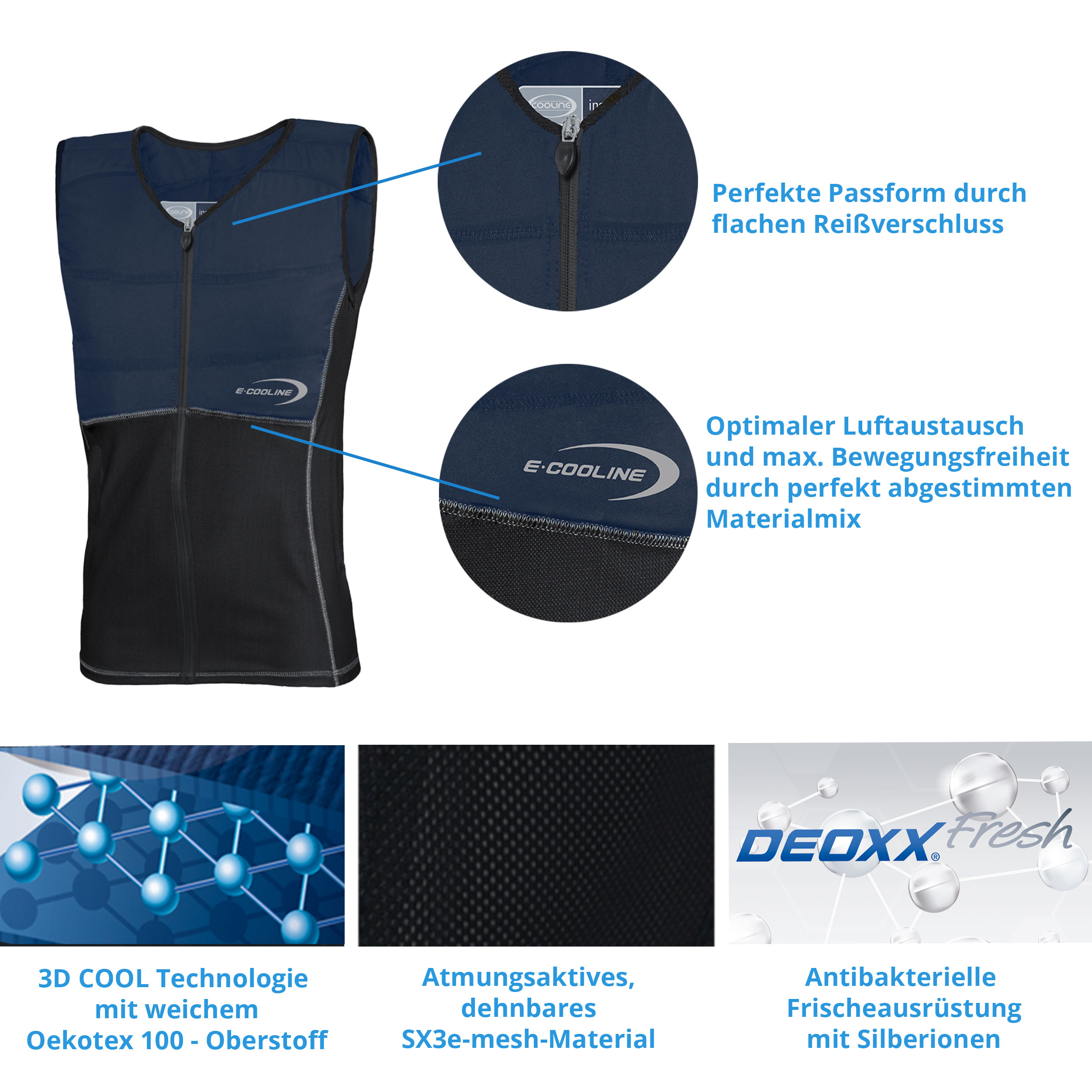 E.COOLINE Coolkids SX3 ShirtVest - gilet refrigerante per bambini - immagine 4